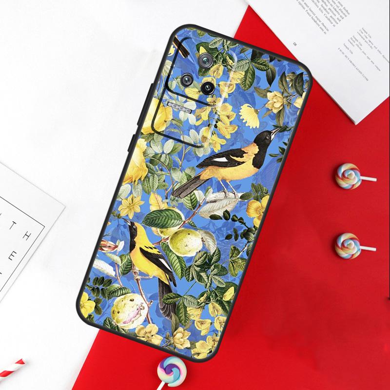 Garden Birds Cover For Xiaomi 13T 11T 12T 14T Pro 13 14 15 Ultra POCO X7 Pro X3 X5 X6 F5 F6 M6 Pro Case