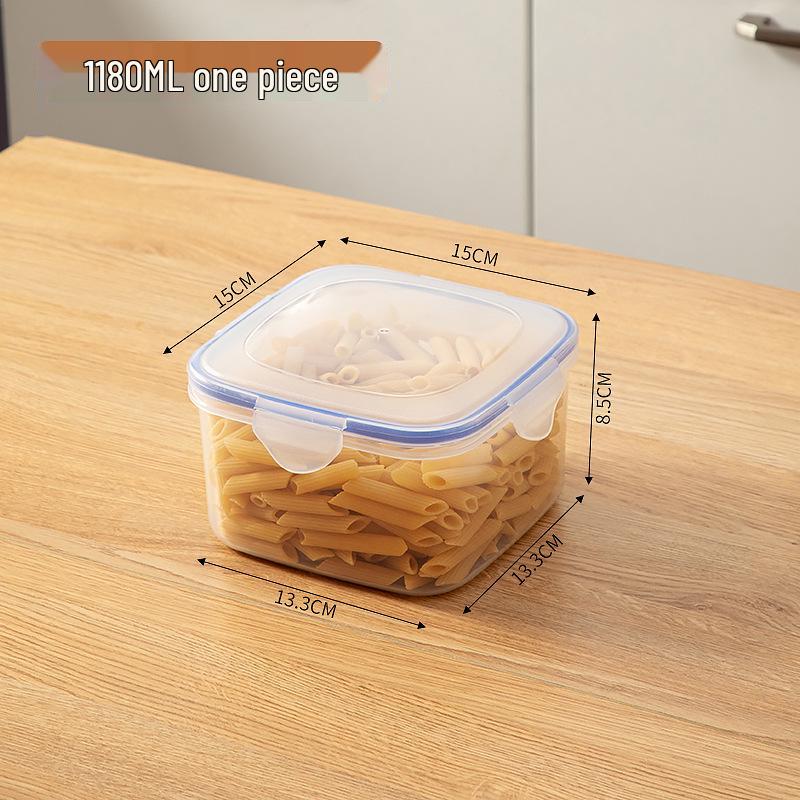Transparent Food-Grade Kitchen Storage Box for Refrigerator and Microwave, Ideal for Fresh Food, Heating, and Takeaway.