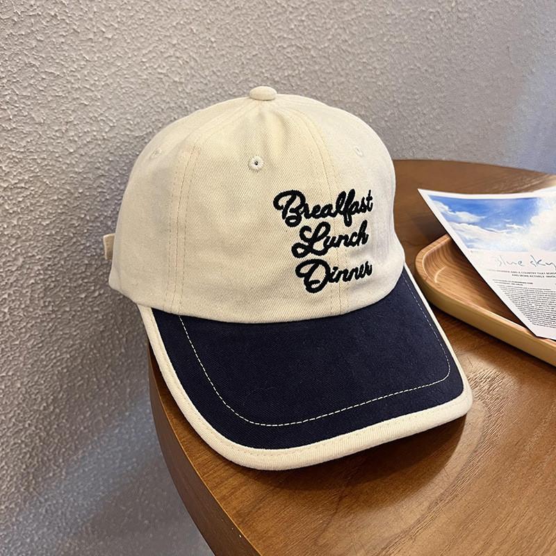 Vintage Letter Embroidered Cotton Baseball Cap For Women And Men
