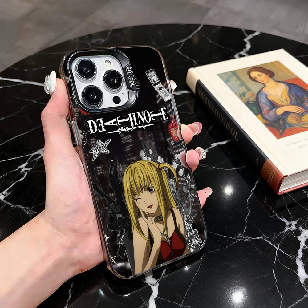 Death N-NoteS M-MisaS A-Amane-es Phone Case For iPhone 17,16,15,14,13,12,11 Plus,Pro Max,Colorful Silver Phone Case Funda Cover