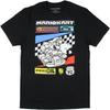 Camiseta Masculina de Manga Curta Sete Vezes Seis Mario Kart Prova de Velocidade Bola de Canhão Adulto