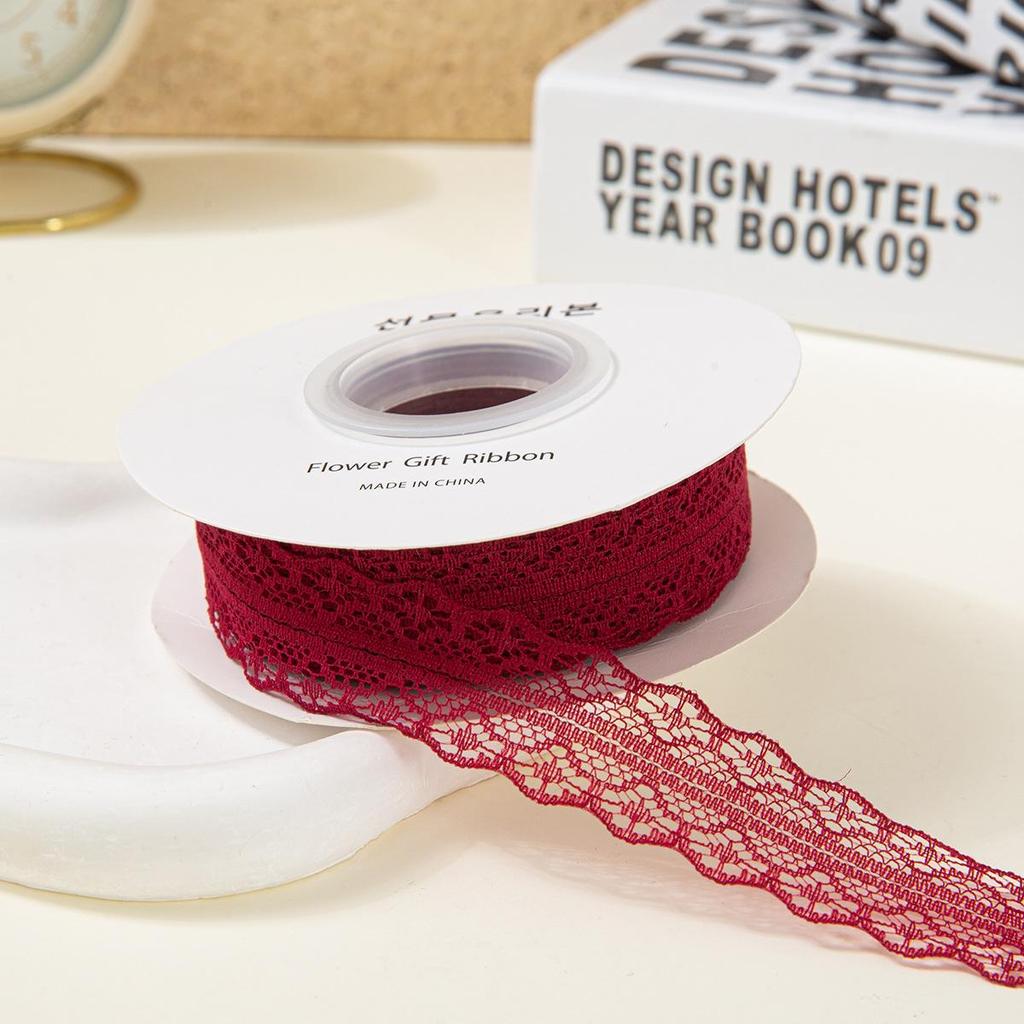 Blumenband zum Valentinstag: 25 Yards Hohlspitze für Kuchen- und Blumenstraußverpackungen