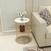 Nordic Golden Iron Coffee Table with Marble Top Minimalist Bedside Small Sofa Shelf Modern Living Room Decor