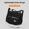 Men's cross-body bag with multi-layered pockets, adjustable shoulder strap, business single-shoulder bag