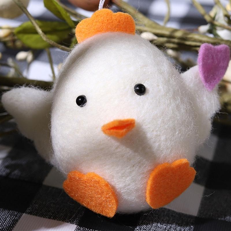 Easter Chick Rabbit Felts Colorful Handmade Doll for Spring Easter Party Decorations Mini Easter Ornaments for Tree