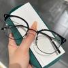 Vintage Myopia Spectacles Unisex Female Clear Lens Eyeglasses Anti-blue Light Half-frame Nearsighted Eye Spectacles Diopter 0 To -4.0