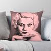 Jean Harlow Pink And Black Square Pillowcase Polyester Linen Velvet Pattern Zip Decorative Pillow Case Car Cushion Case