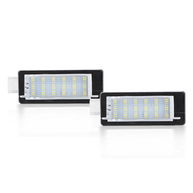 

2PCS 12V White Rear License Plate LED Lights For Laguna II Grandtour KG0/1 III BT0/1 KT0/1 Latitude Megane Grand Scenic Twingo