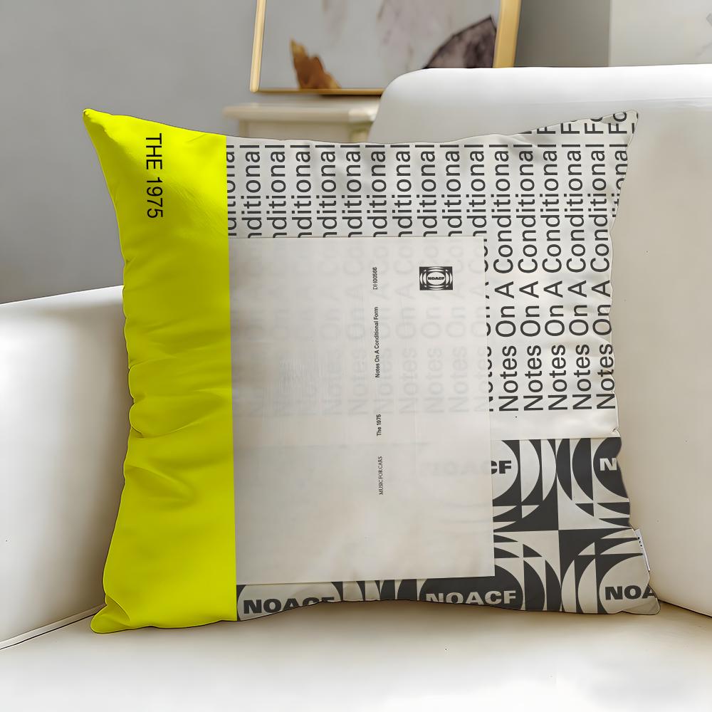 Klassische Band The 1975 Kissenbezug Weich Leicht zu Waschen Kissenhülle Vielseitig für Sofa Bett Reisen und Büro