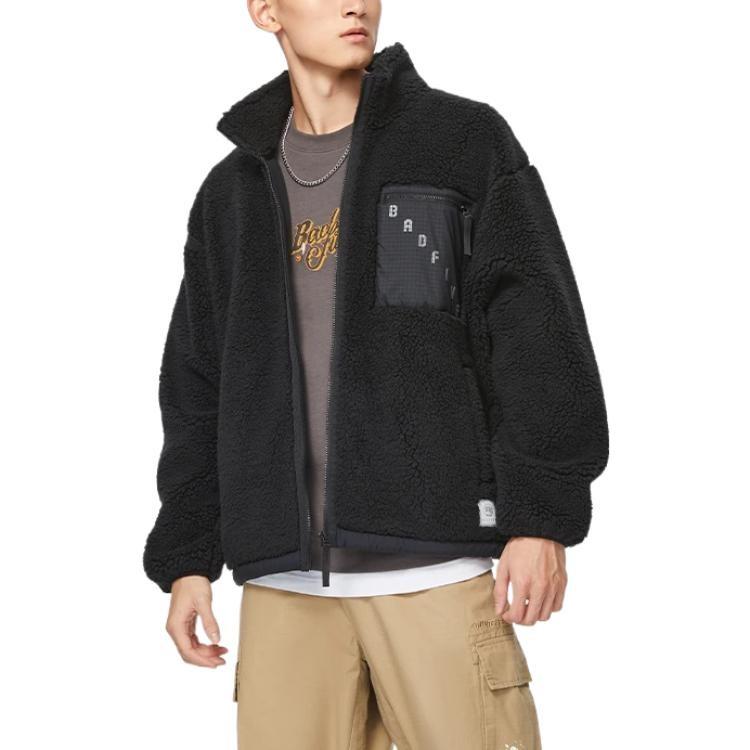 Li-Ning BadFive Pocket Polar Fleece Jacket 'Black' Men's AFDSA67-4