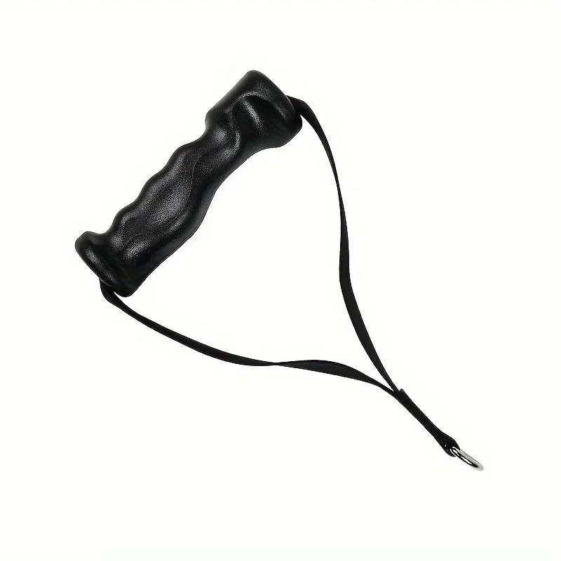 1 Pair PUMPMUSCLE Ergonomic Heavy-Duty Handles for Cable Machines - Black PP Material, Ideal for Resistance Bands, Pull Downs