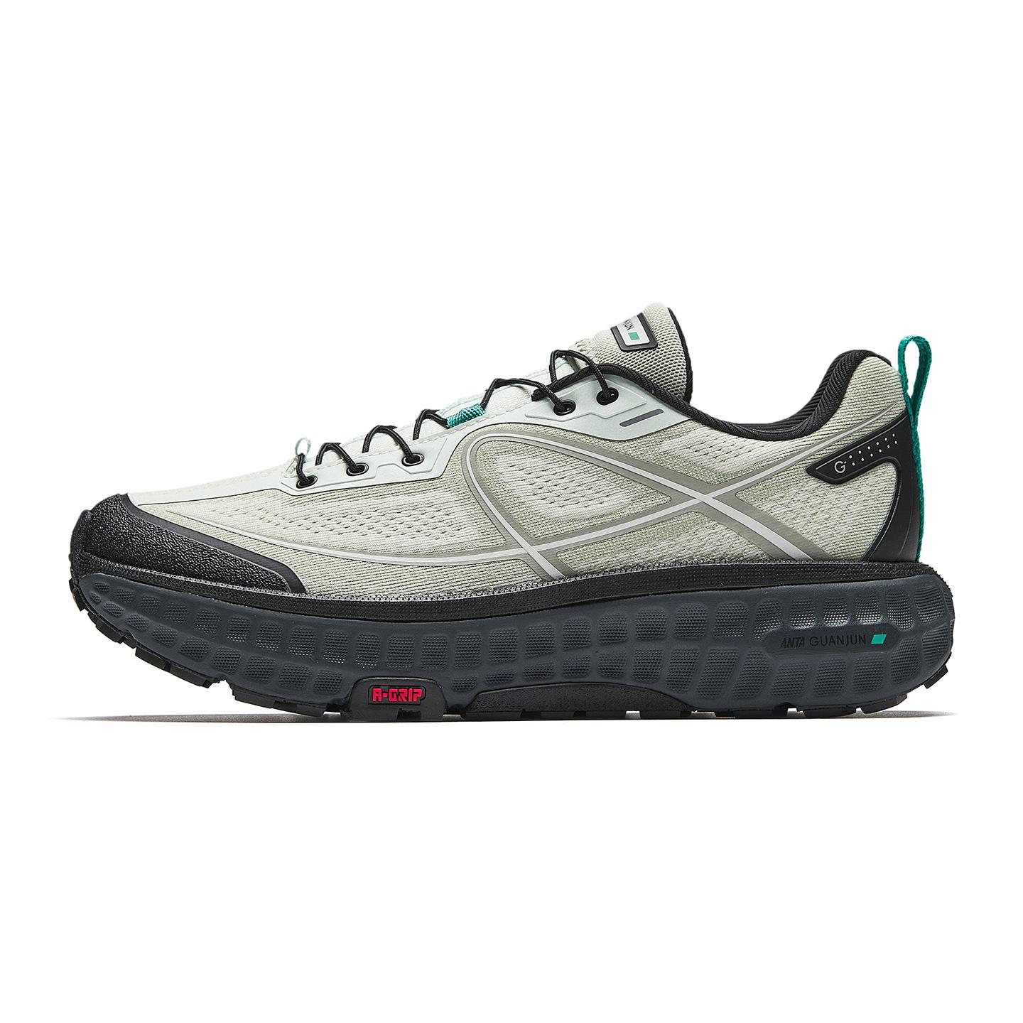 Anta Все Walk 2 Веревочные Кроссовки Чемпионские Беговые Кроссовки Весна 2026 Детские беговые кроссовки Серый Зеленый 122615534A-2 36