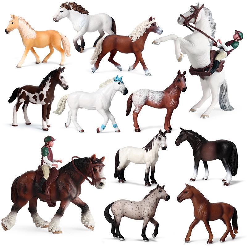Children's Wildlife Simulation Horse Rider Toy Set