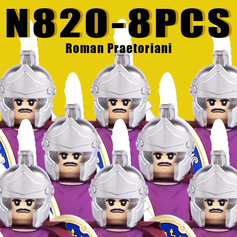 Medieval Military Rome Knights Building Blocks Castle Army Warrior Soldier Figures Crossbowman Shield Sword Legion Bricks Toys