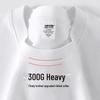 300g Gekämmte Baumwolle Rundhals Kurzarm T-Shirt, Sommer Einfarbiges Basic Tee mit Individuellem Druck