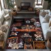 Harley-davidson Motorcycles Customized Name Floor Mat Perfect for Game Room Study room Balcony Foyer Antislip Carpet Anime Office Decor