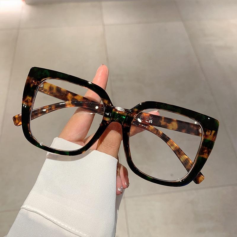Cat Eye Anti Blue Light Flat Lens Replaceable Lens Eyeglass Glasses Frame Glasses Anti-radiation Computer Eyewear