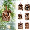 Yousheng 6-teiliges Weihnachtsbaumschmuck-Set mit Waldtiermotiven (Eichhörnchen, Affe, Koala) aus Acryl zum Aufhängen – ideal als Weihnachtsbaumdekoration.