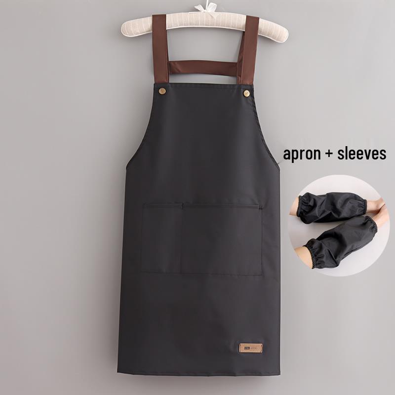 Korean Style Waterproof Unisex Kitchen Apron with Custom Logo