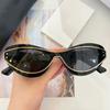 Vintage Brand Designer Cat Eye Sunglasses Women For Men  Fashion Popular Luxury Punk Rivet One Piece Sexy Sun Glasses Uv400