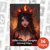 Spooky Cartoon Coloring Book For Teens, Fun And Relaxing Creative Activity Paperback