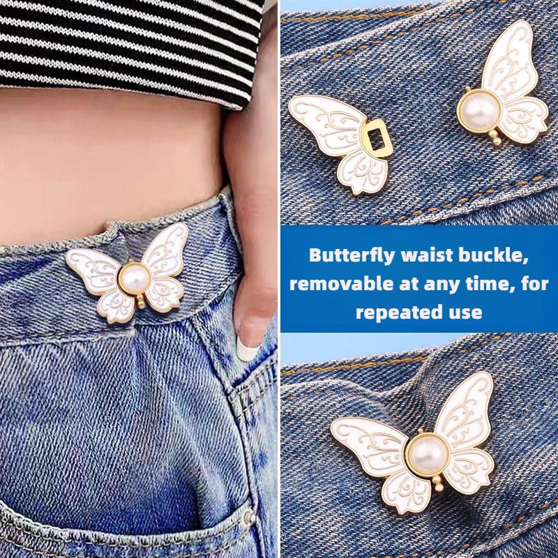 1Pc Seamless Adjustable Waist Extension Button - Removable Spring Snap for Faux Denim Clothing Extender For Women & Men