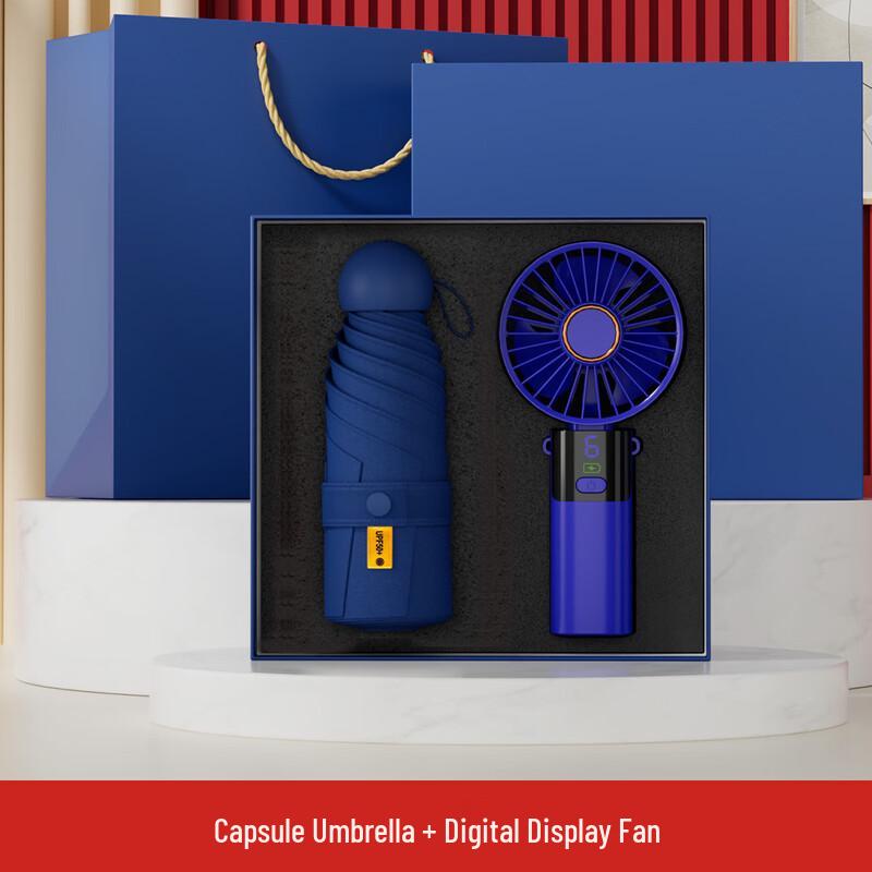AQ Mini Fan Gift Set Umbrella + Mini Fan