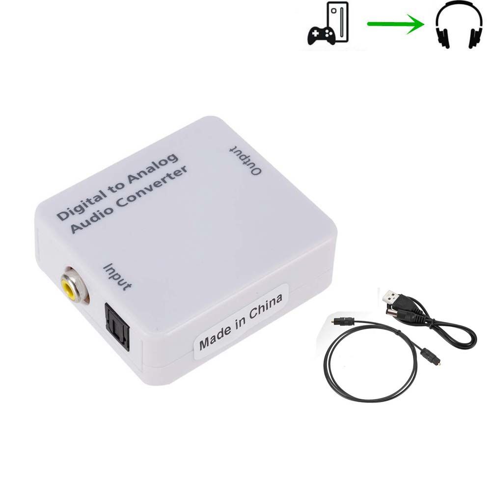 

Fiber DAC Audio Adapter Digital To Analog Converter Bluetooth Digital To Analog Audio Converter
