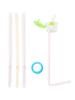 Strix Design Pocket Straw, Made In Japan, with Adjustable Joint and Replacement Straw, Green, One-Handed Opening, One-Touch Opening, PET Bottle Straw