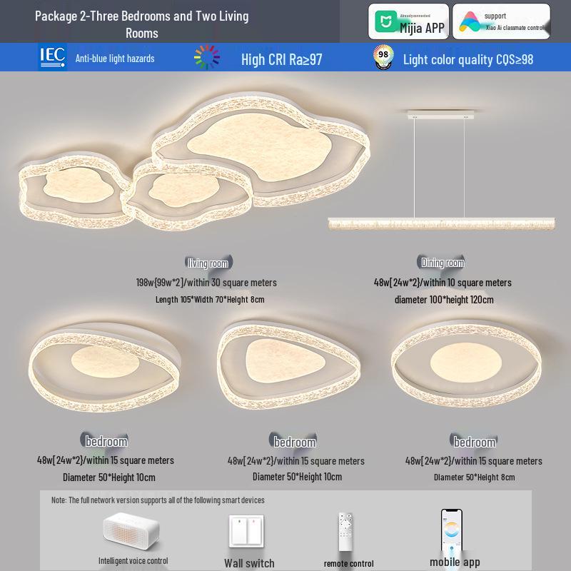Modern Minimalist Ceiling Light Package for Living Rooms & Bedrooms