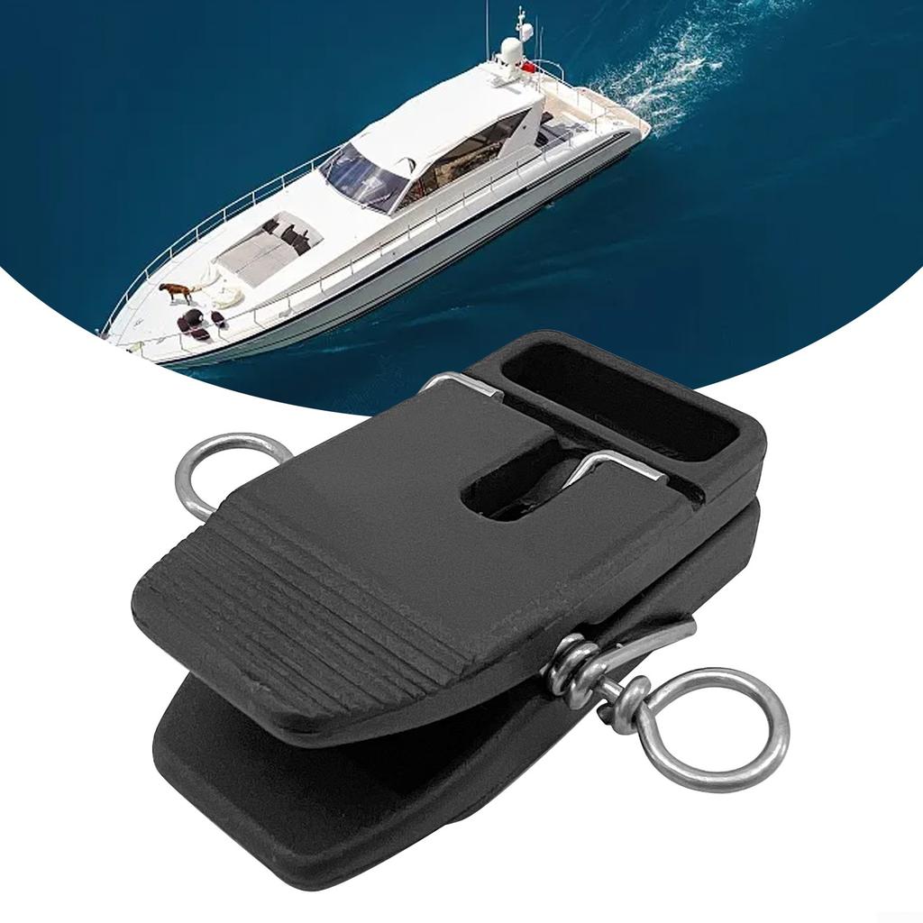 Sichere Drahtklemme für Schiffe und Yachten, ABS, schwarzer Kunststoff, Zubehör