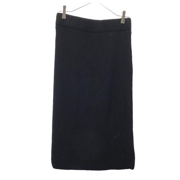HYKE Midi-Länge Wollstrick Enger Rock 2 schwarz Gummizug in der Taille Damen Gebraucht