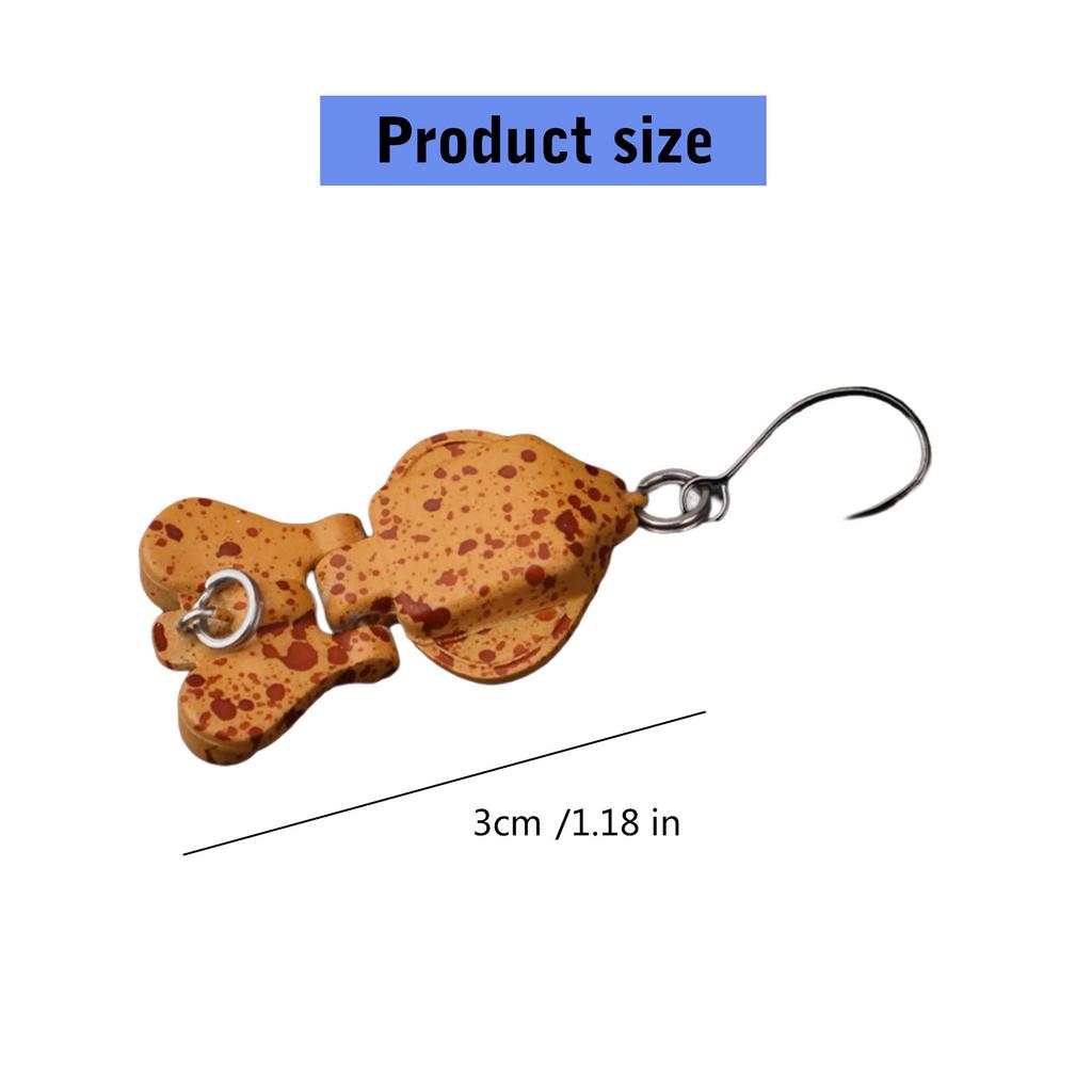 2-teilige Angelköder Harter Swimbait Jigging Meeresangelköder Kleiner Angelköder Einzelhaken Meeresangelzubehör