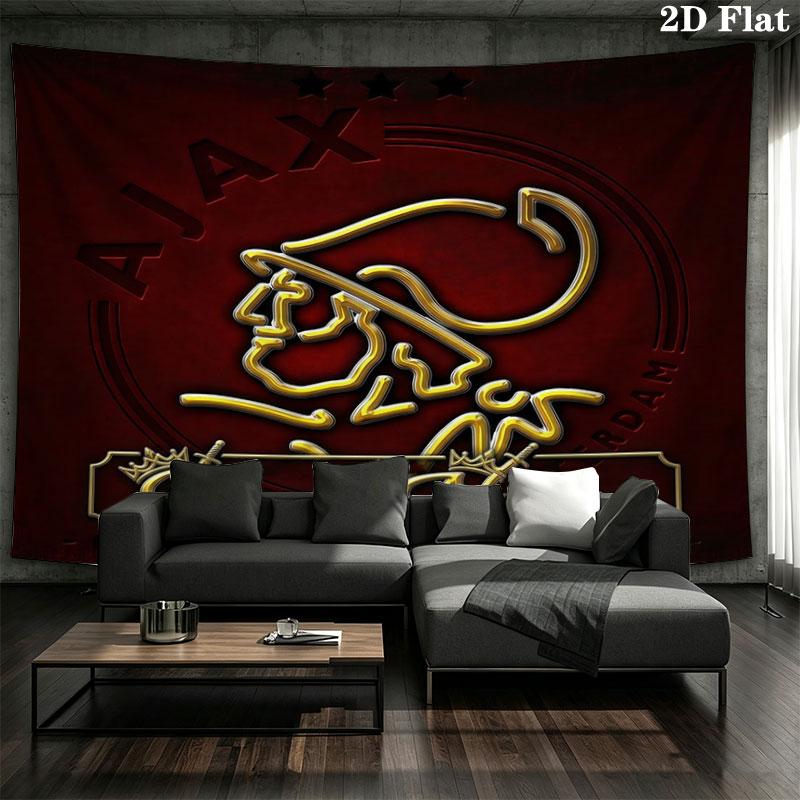 AFC Ajax Custom Name Wall Tapestry Aesthetic Wall Hanging Printed Fabric Blanket Decorative Tapestries for Bedroom Living Room Home Decor
