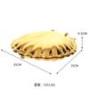 Scatola per caramelle a forma di conchiglia creativa, Ciotola per frutta in lega di zinco dorata traforata, Piatto da portata per decorazione domestica retro di lusso leggero