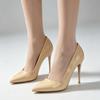 European & American Style Patent Leather Pointed Toe Stilettos - Women's Fashionable High Heels