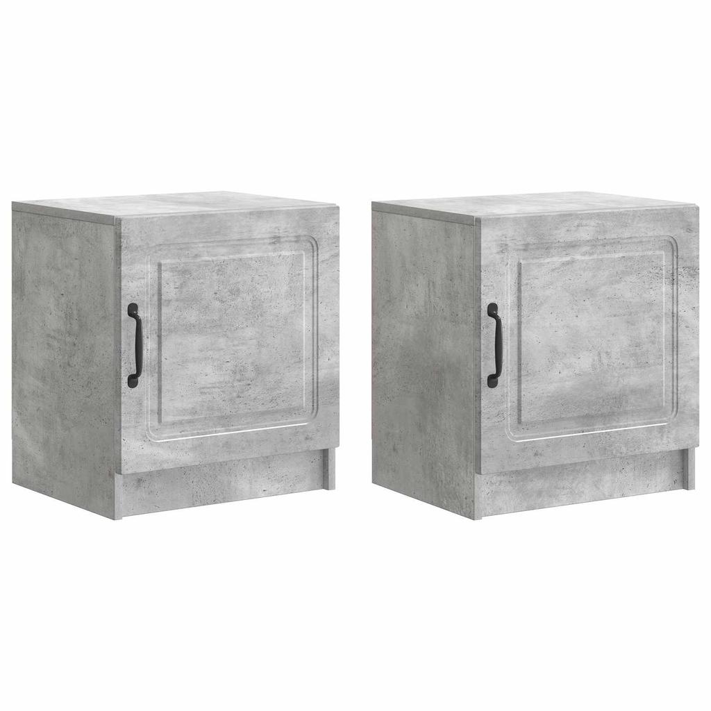 Nightstand 2 pcs Concrete Grey 43 x 34.5 x 47 cm Particleboard
