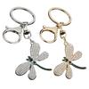 Bag Pendant Rhinestones Dragonfly Charm Zinc Alloy Keychain Pendant Electroplated Finish Easy Hang Lobster Clasp Key