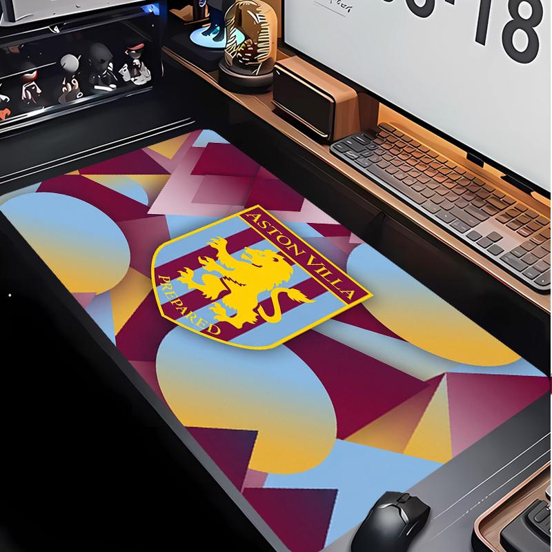 Aston Villa Football Print Mouse Pad Non?Slip Rubber Desk Mat Waterproof Gaming Mousepad For Laptop Office Desktop
