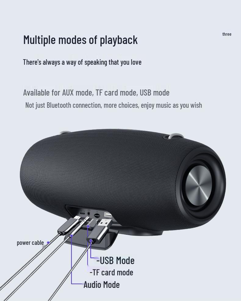 Fanatic S67 60W Bluetooth Outdoor Portable Speaker with Subwoofer