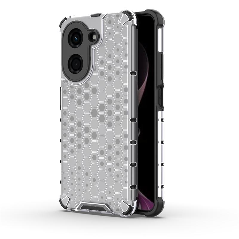 Shockproof Transparent Case For Xiaomi Poco C71 Honeycomb Armor PC Full Back Case For Poco C71 Case Cover For Poco C71 6.88 inch