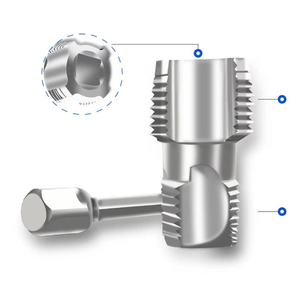 Double Head Water Pipe Inner Hole Opener Universal Manual Water Pipe Thread Openers 4-point 6-point Internal Thread Drill Bits