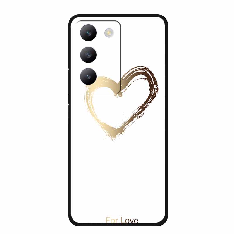 Für vivo V40 SE Hülle Luxus TPU Weiches Silikon Handy Rückabdeckung für vivo V40 SE 5G Schutz Stoßfest Blumen Mädchen Niedlich Hülle