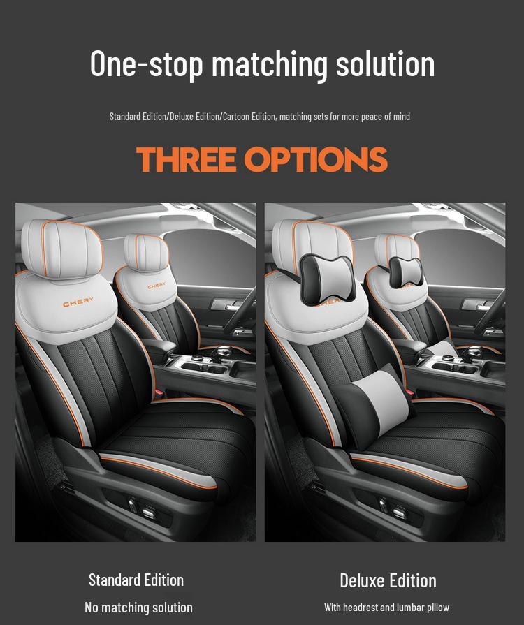 New Model Universal Full Leather Car Seat Cushion for Fengyun T6, Five-Seat, All-Season