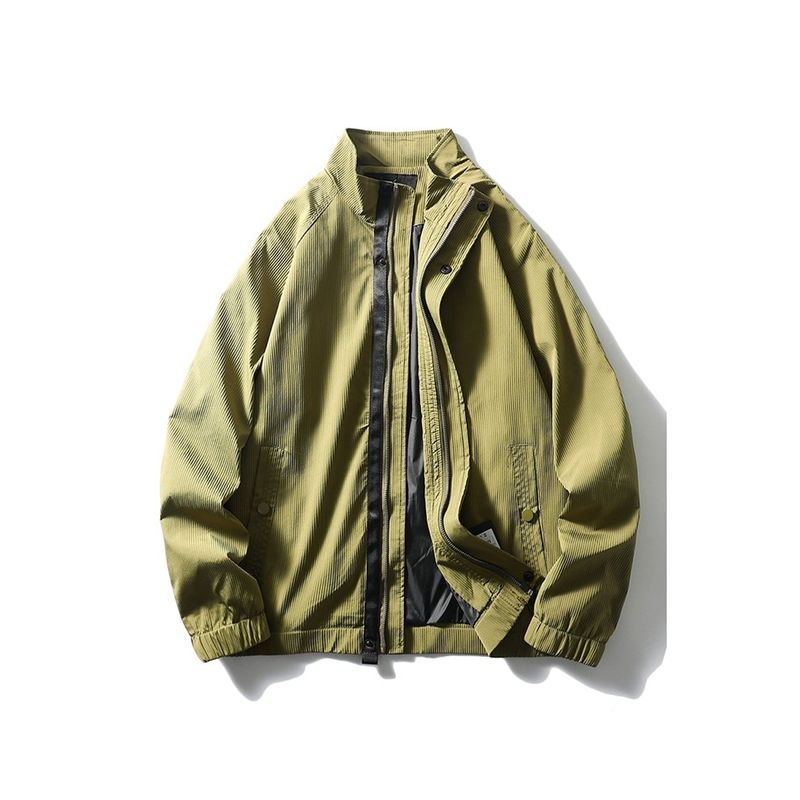 Retro Stand-Collar Workwear Jacket for Men, Autumn and Winter Style, Cardigan Sports Jacket, Foreign Trade Men's Fashion Brand Casual Windbreaker