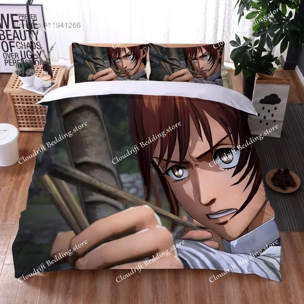 3D Druck Anime Attack on Titan Jungen Bettbezug Kissenbezug Flügel der Freiheit Kinder Bettwäsche Set Einzelbett Doppelbettgröße