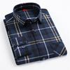 Men's Trendy Plaid Slim Fit Long Sleeve Shirt - Comfortable & Casual.