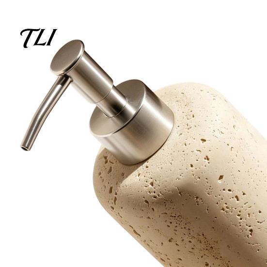 Countertop Lotion Dispenser Resin Refillable Soap Dispenser, Liquid Hand Shampoo Container, Empty Pump Bottle for Bathroom Kitchen Leak Proof