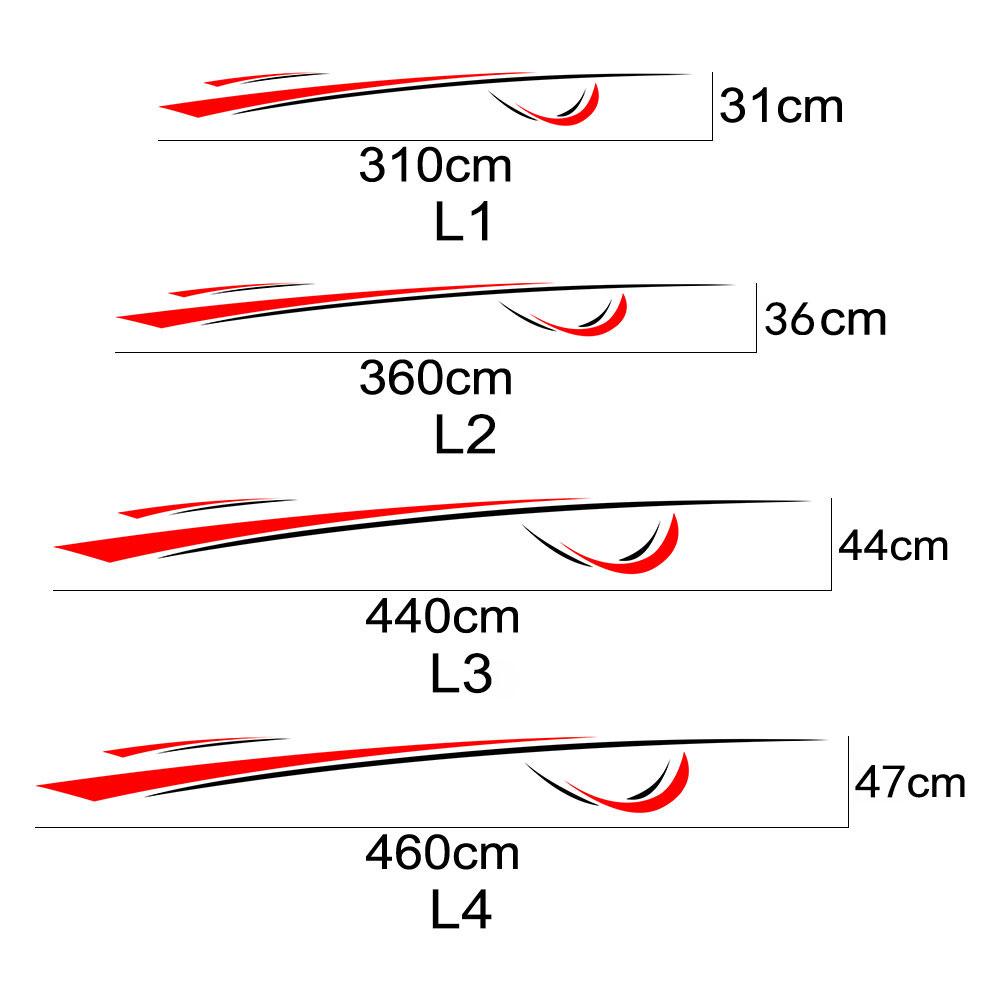 6 Teile/los Auto Aufkleber Grafiken Sport Vinyl Streifen Camper Van Aufkleber Für Peugeot Boxer Fiat Ducato Citroen Jumper Zubehör