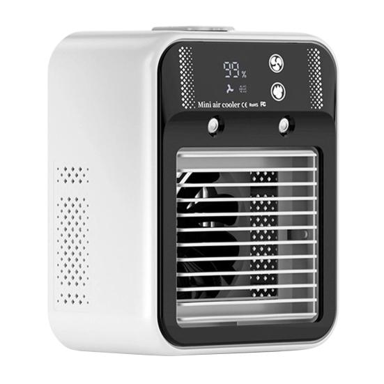 Tragbarer Klimaanlagenventilator, 2-in-1 Mini-Kühler und Luftbefeuchter, Leiser Persönlicher Kühlventilator für Zuhause, Büro, Außenbereich